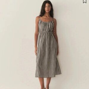 DÔEN Leslie Dress – Gingham – Size M – NWT